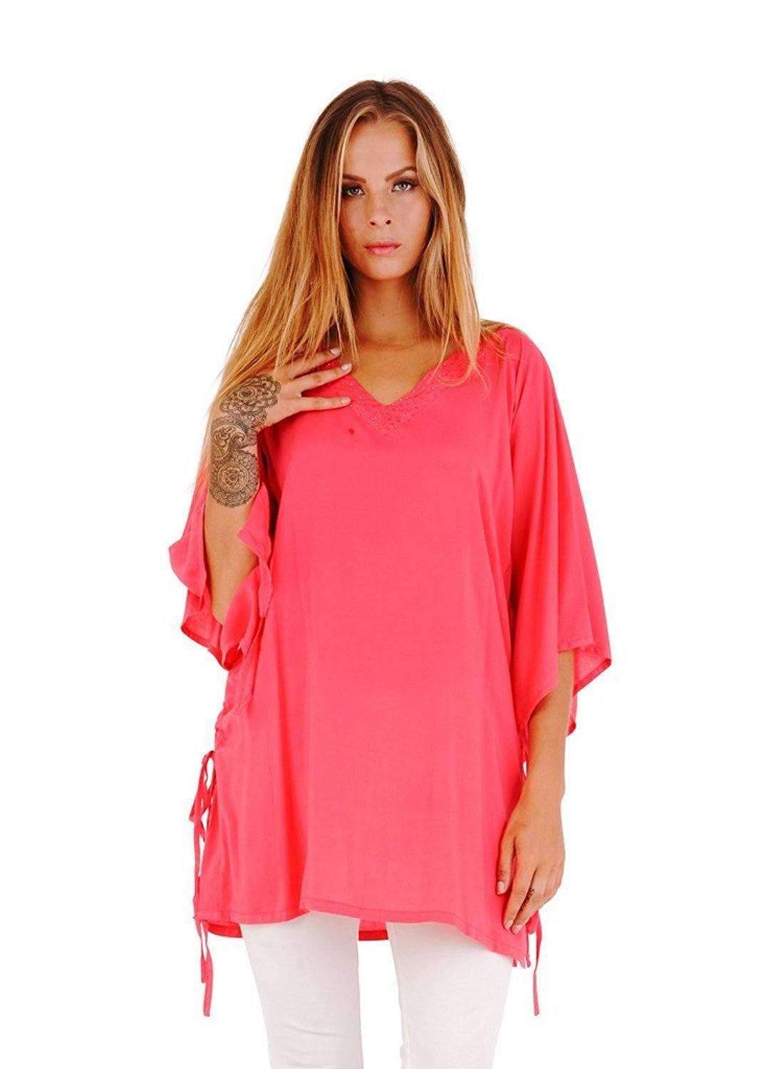 Deidra Beaded V - Neck Tunic Top - Love ShuShi