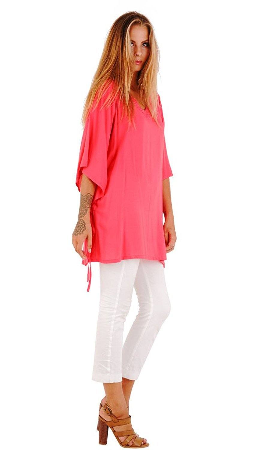 Deidra Beaded V - Neck Tunic Top - Love ShuShi