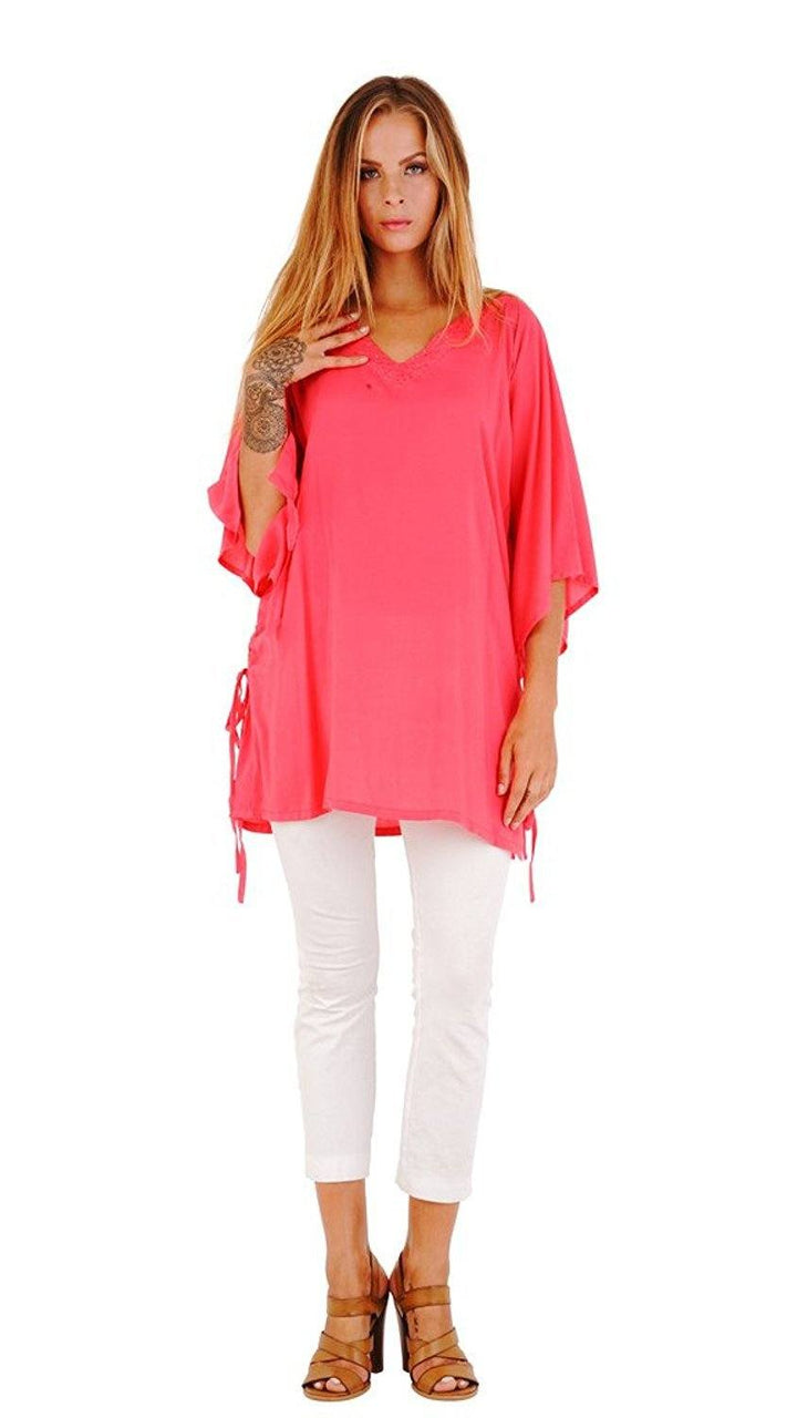 Deidra Beaded V - Neck Tunic Top - Love ShuShi