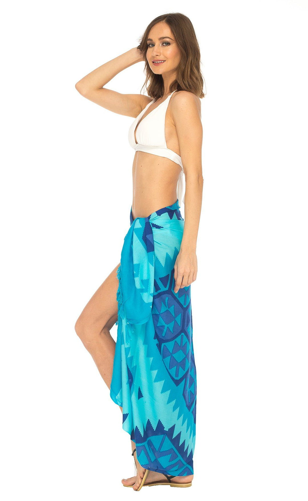 Ethnic Design Sarong with Fringe - Love ShuShi