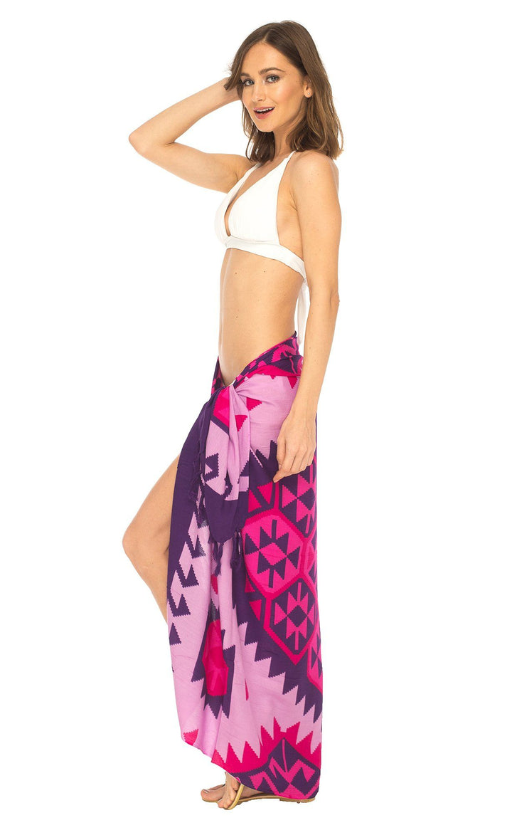 Ethnic Design Sarong with Fringe - Love ShuShi