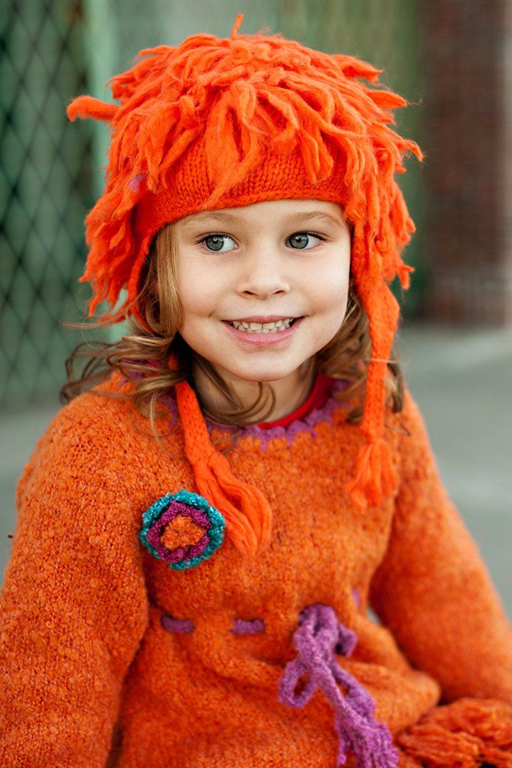 Fringed Kids Earflap Beanie Hat - Love ShuShi