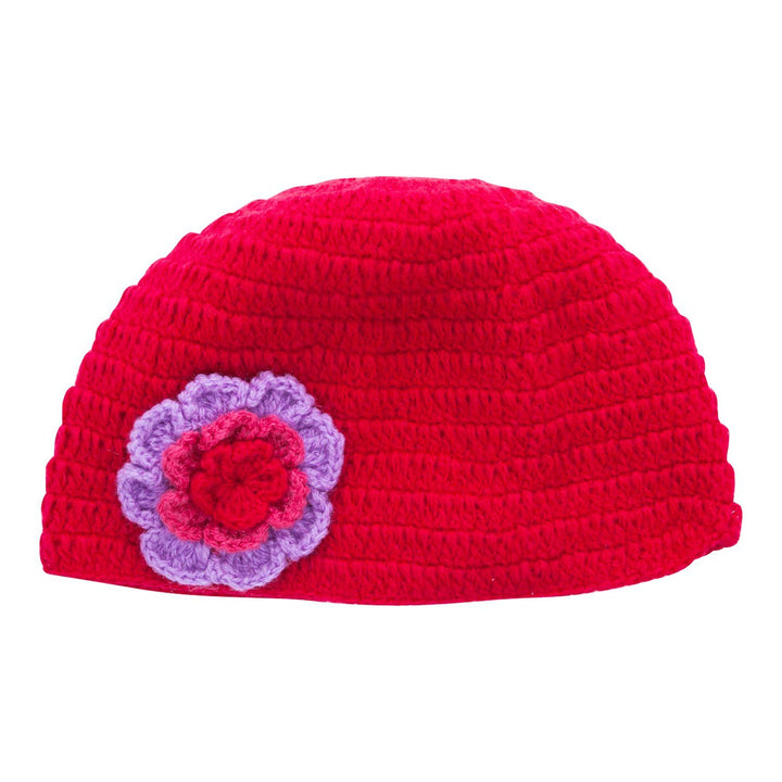 Girls Crochet Flower Beanie Hat - Love ShuShi