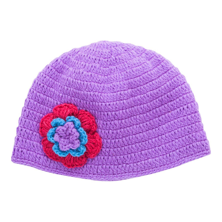 Girls Crochet Flower Beanie Hat - Love ShuShi