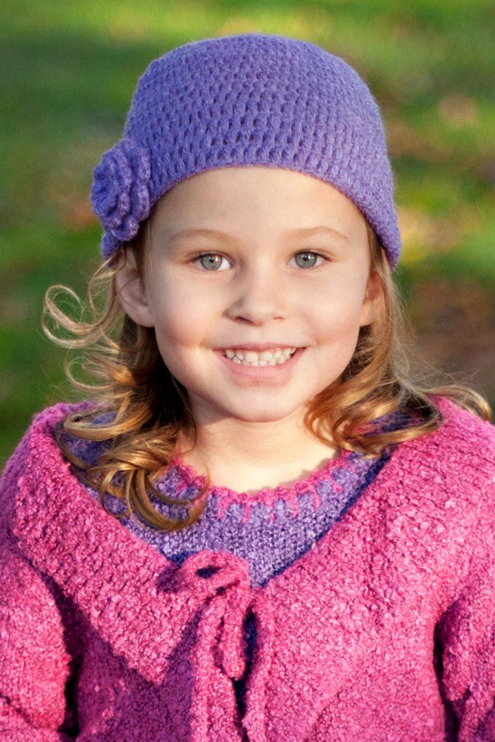 Girls Crochet Flower Beanie Hat - Love ShuShi