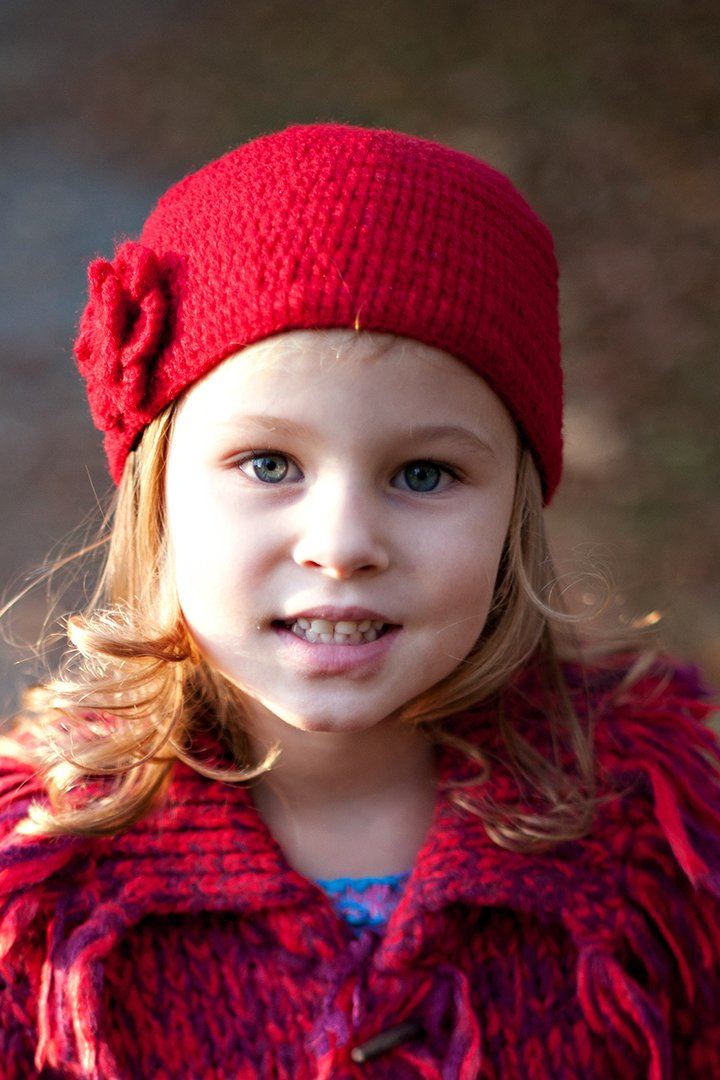 Girls Crochet Flower Beanie Hat - Love ShuShi