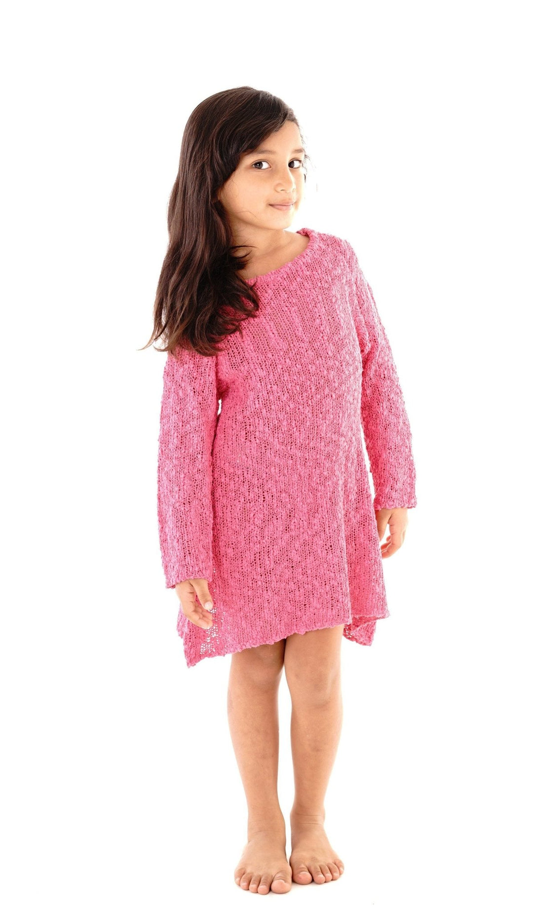 Girls' Long Sleeve Popcorn Dress - Love ShuShi