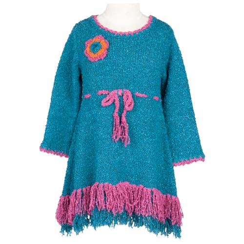 Girls' Long Sleeves Dress with Fringes - Love ShuShi