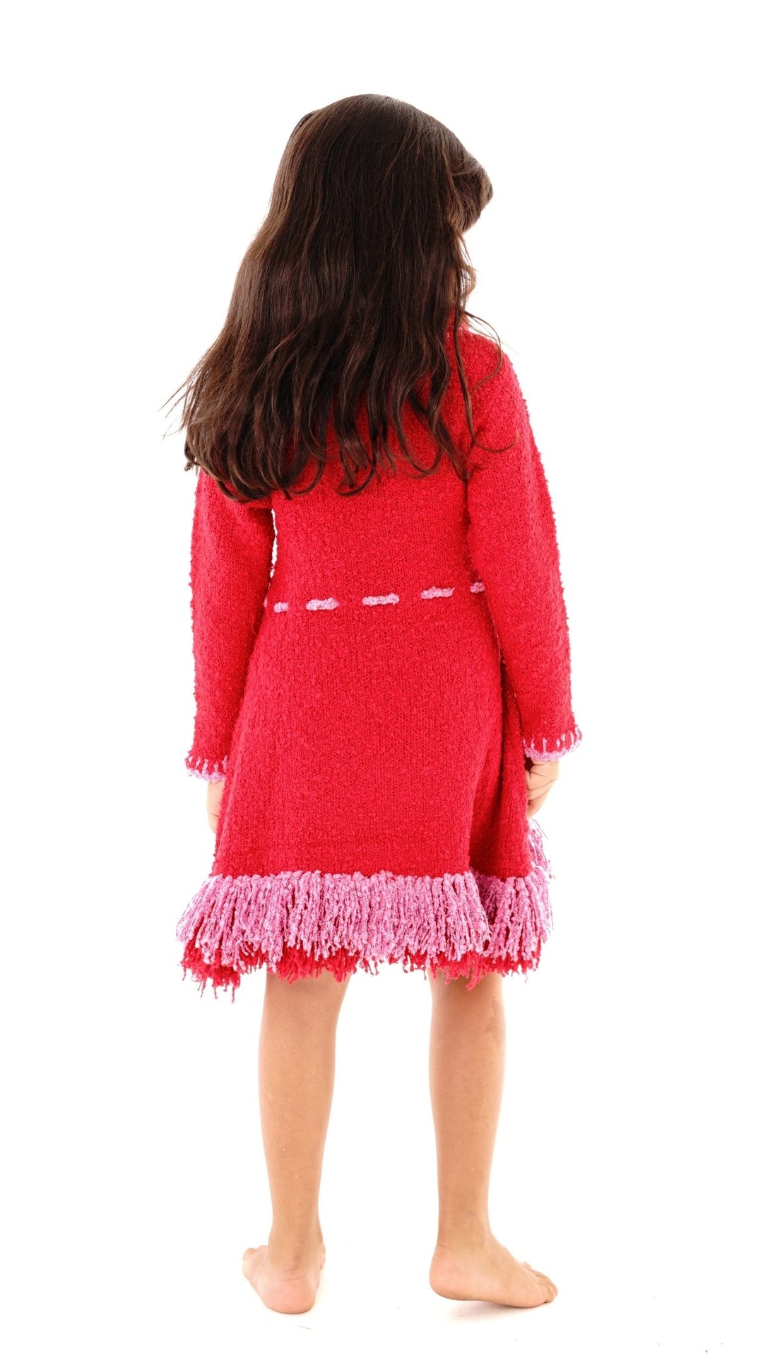 Girls' Long Sleeves Dress with Fringes - Love ShuShi