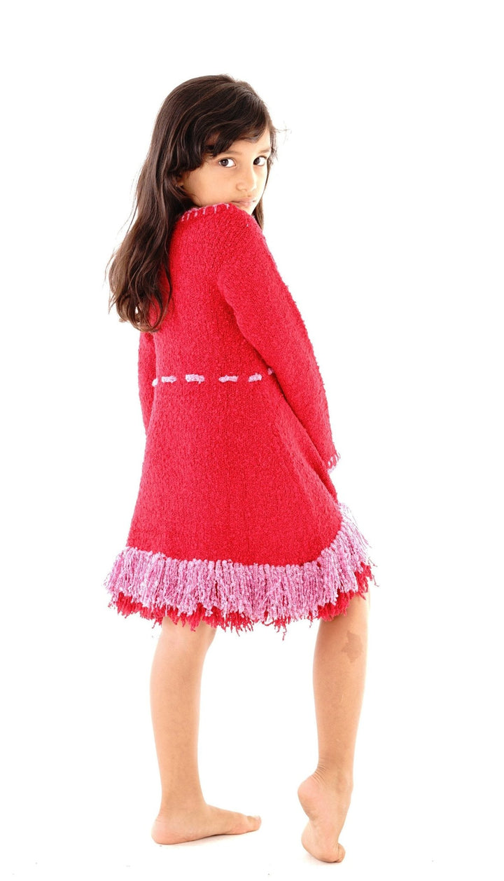 Girls' Long Sleeves Dress with Fringes - Love ShuShi