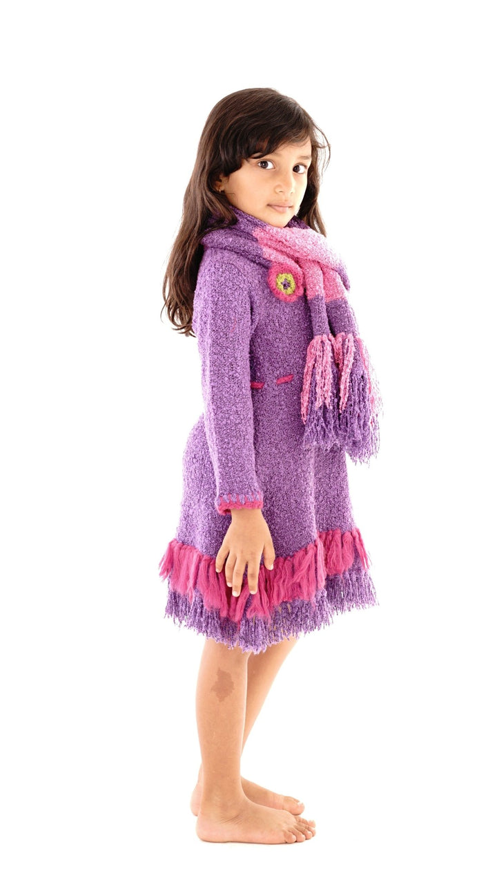 Girls' Long Sleeves Dress with Fringes - Love ShuShi