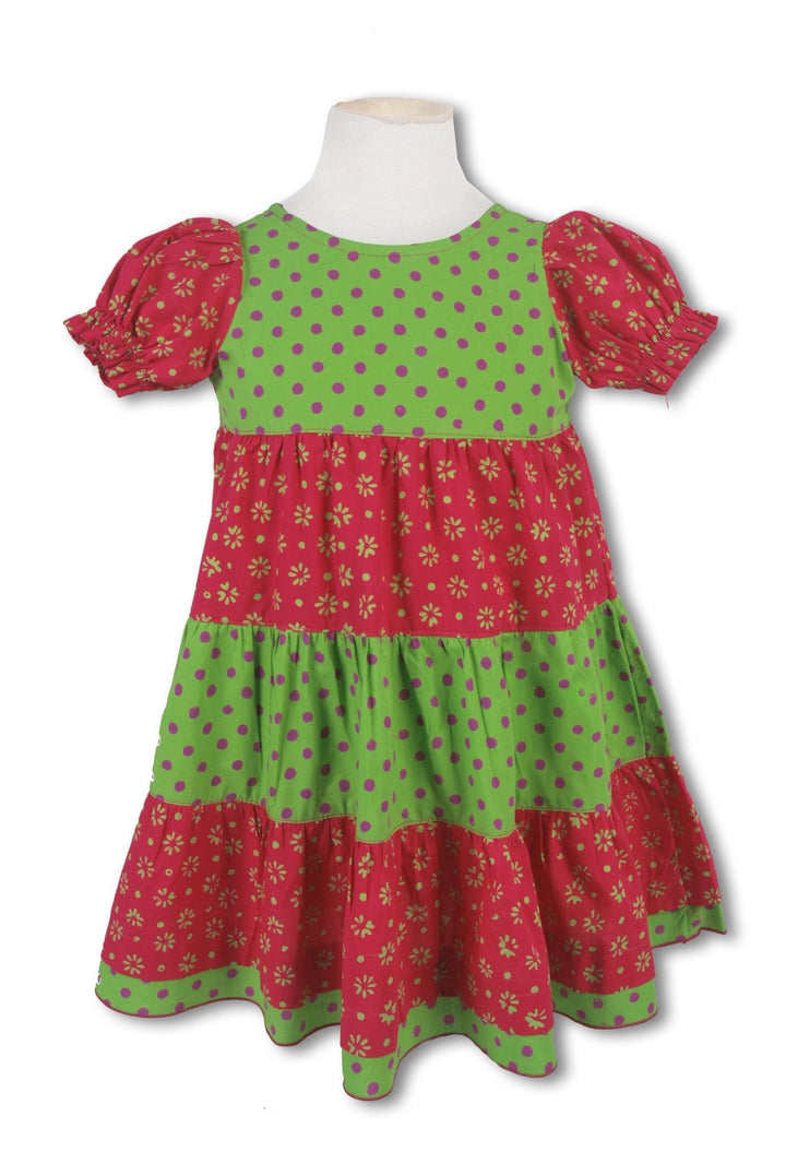 Girls' Ruffled Cotton Dress - Love ShuShi