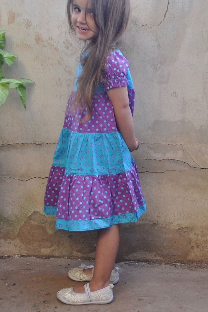 Girls' Ruffled Cotton Dress - Love ShuShi