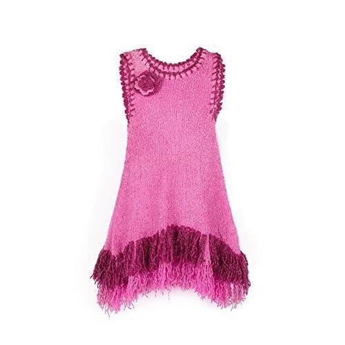 Girls' Sleeveless Dress with Fringes - Love ShuShi