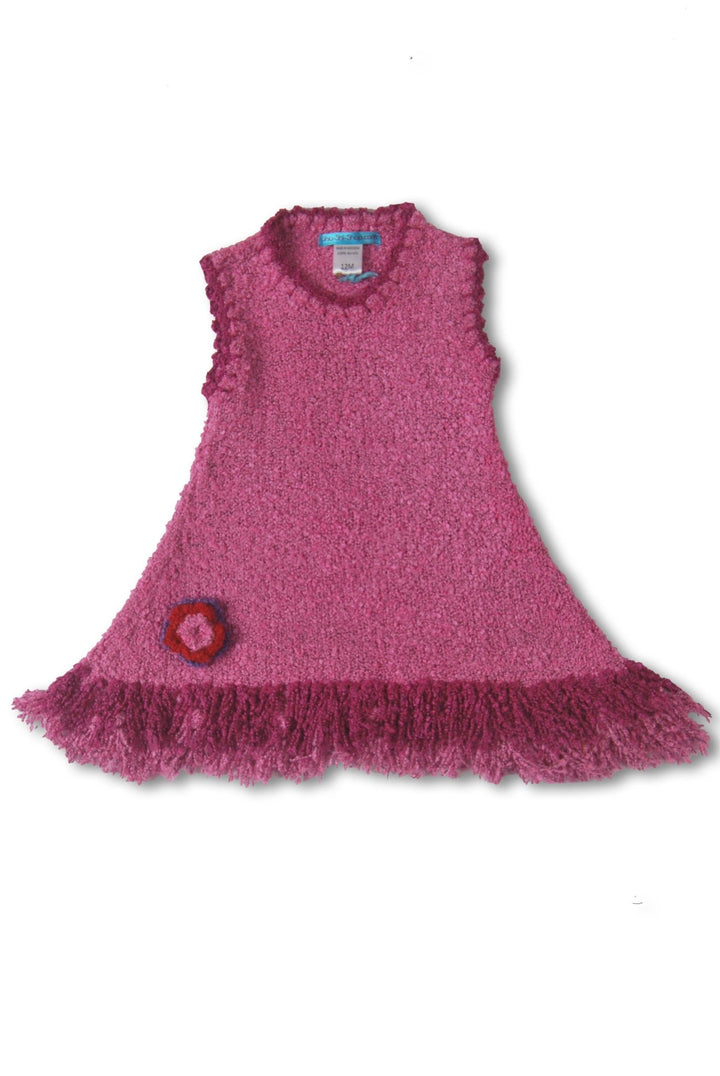 Girls' Sleeveless Dress with Fringes - Love ShuShi