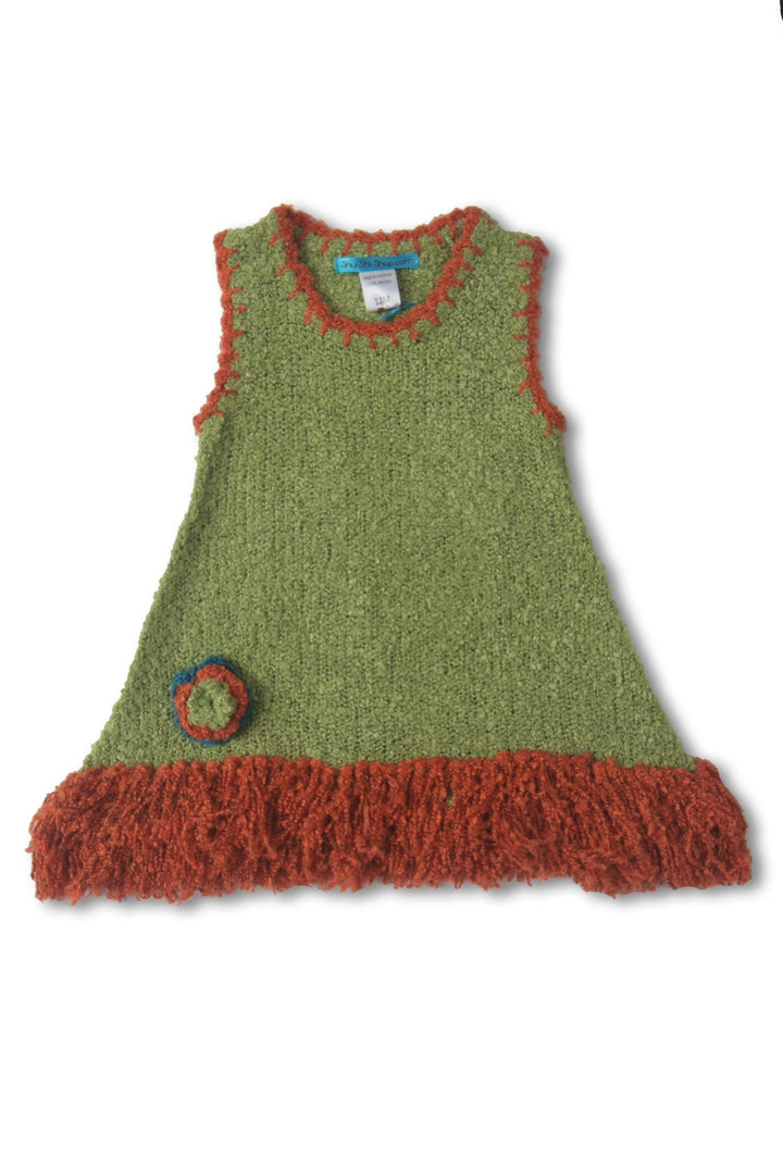 Girls' Sleeveless Dress with Fringes - Love ShuShi