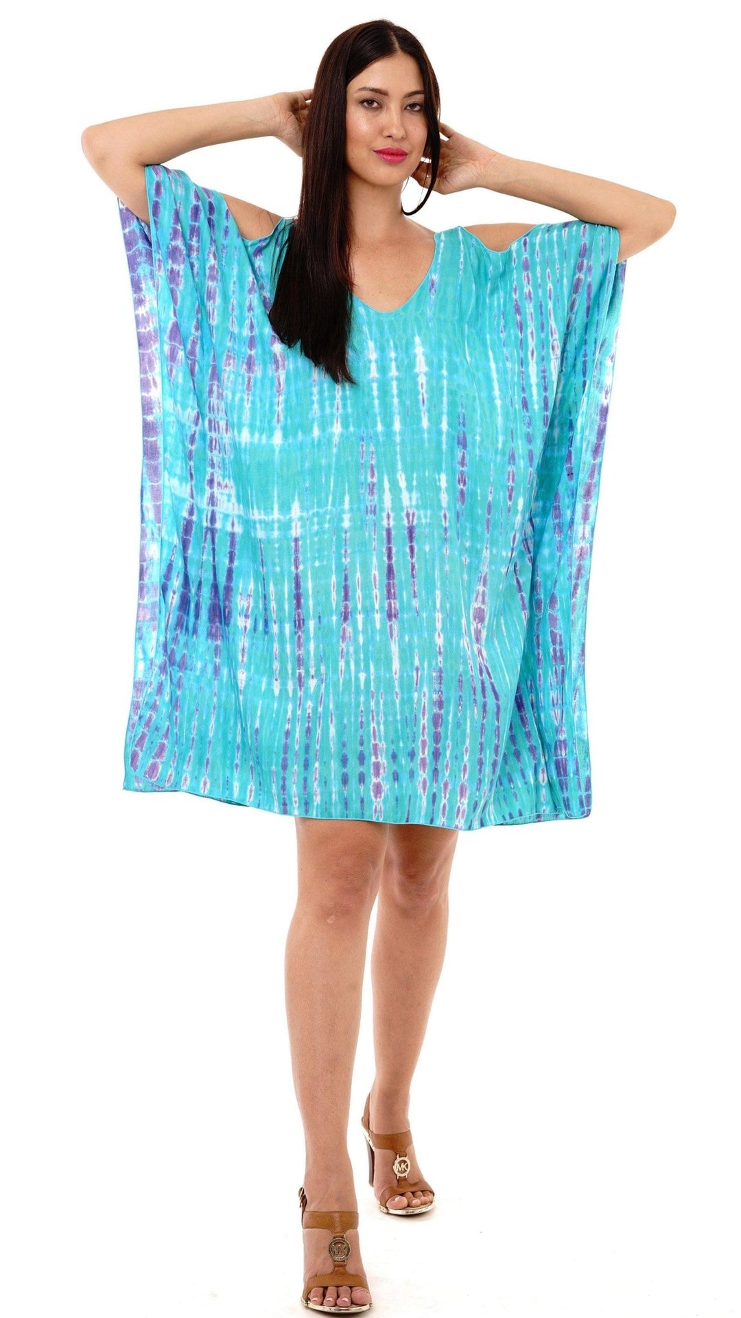 Isadora Cold Shoulder Tie Dye Tunic Dress - Love ShuShi