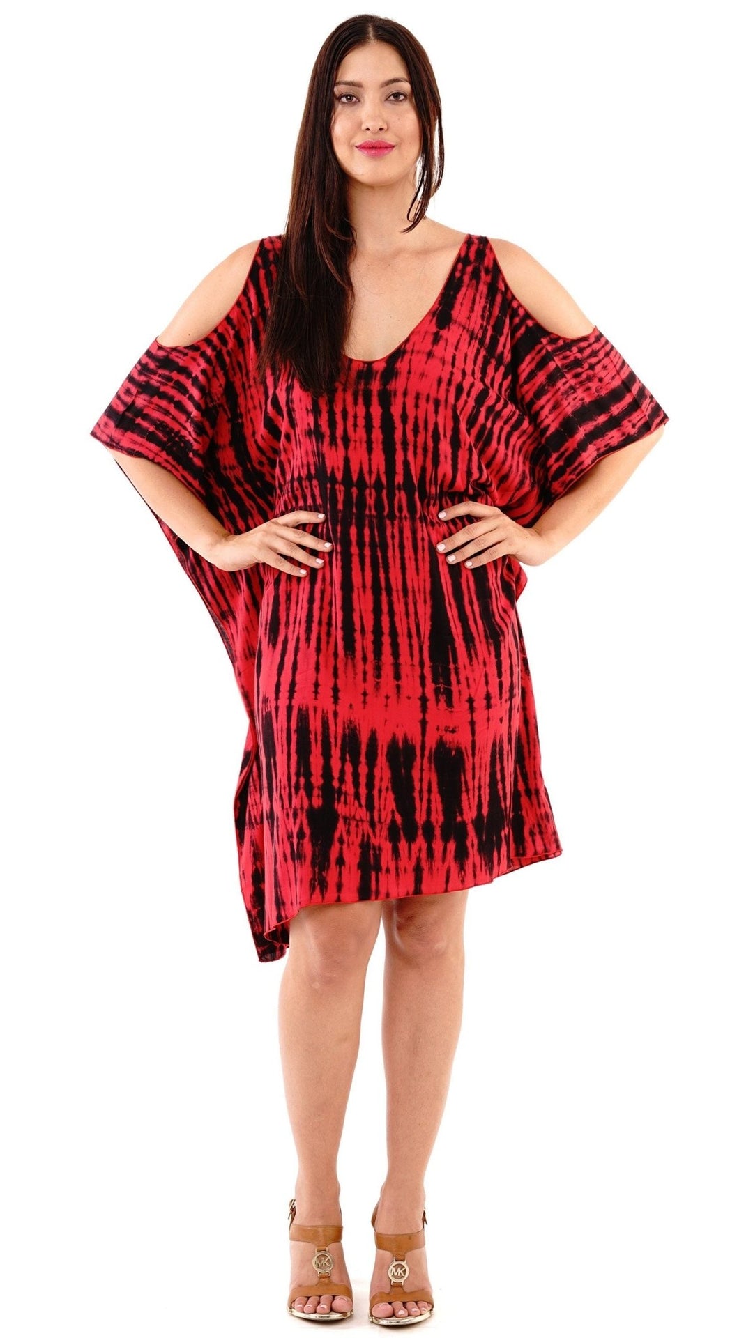 Isadora Cold Shoulder Tie Dye Tunic Dress - Love ShuShi