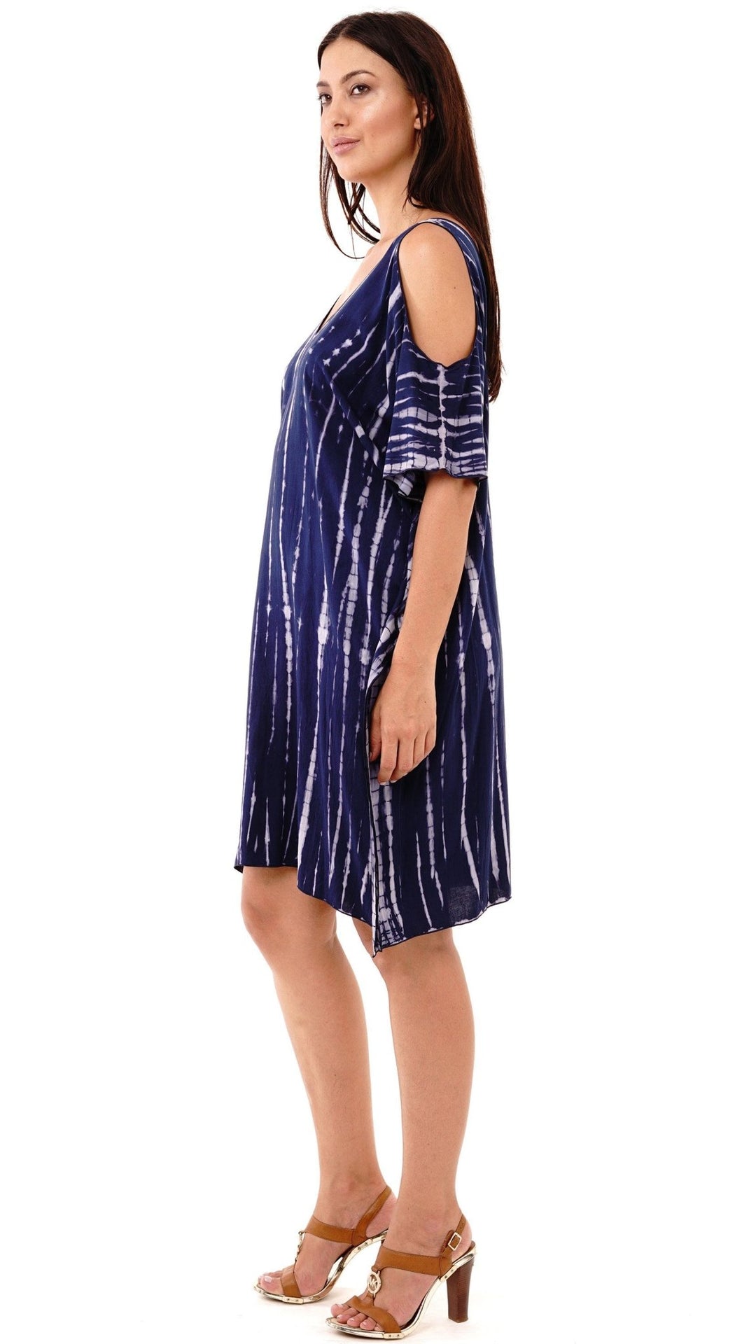 Isadora Cold Shoulder Tie Dye Tunic Dress - Love ShuShi