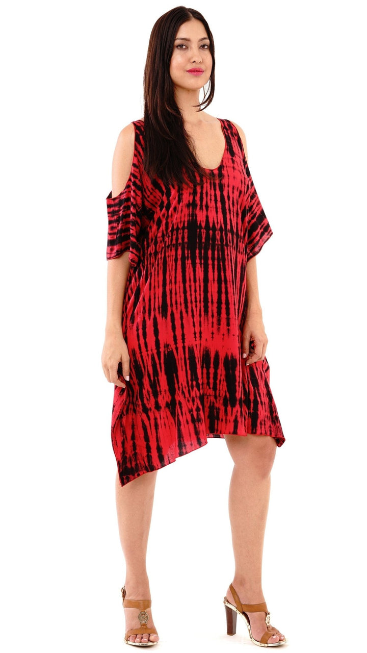 Isadora Cold Shoulder Tie Dye Tunic Dress - Love ShuShi