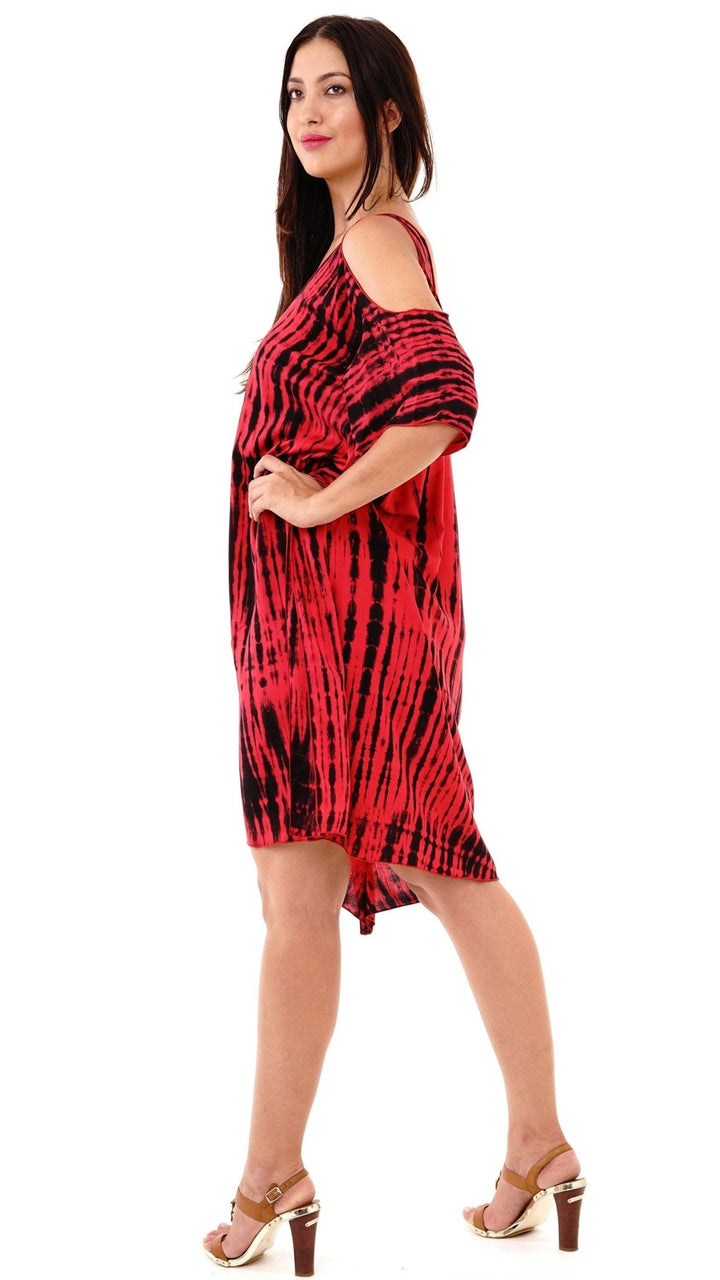 Isadora Cold Shoulder Tie Dye Tunic Dress - Love ShuShi