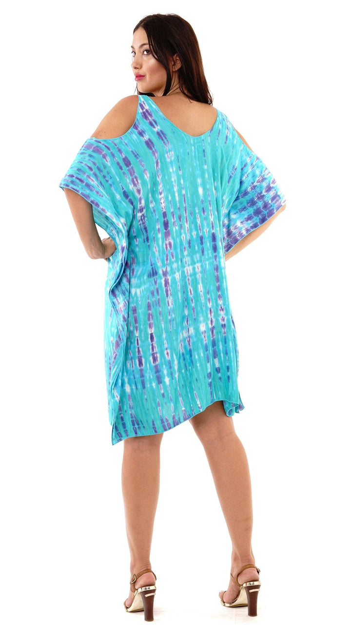 Isadora Cold Shoulder Tie Dye Tunic Dress - Love ShuShi