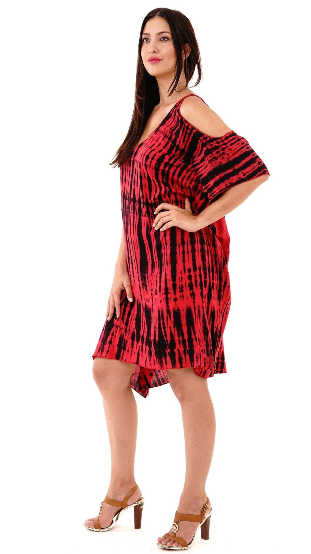 Isadora Cold Shoulder Tie Dye Tunic Dress - Love ShuShi