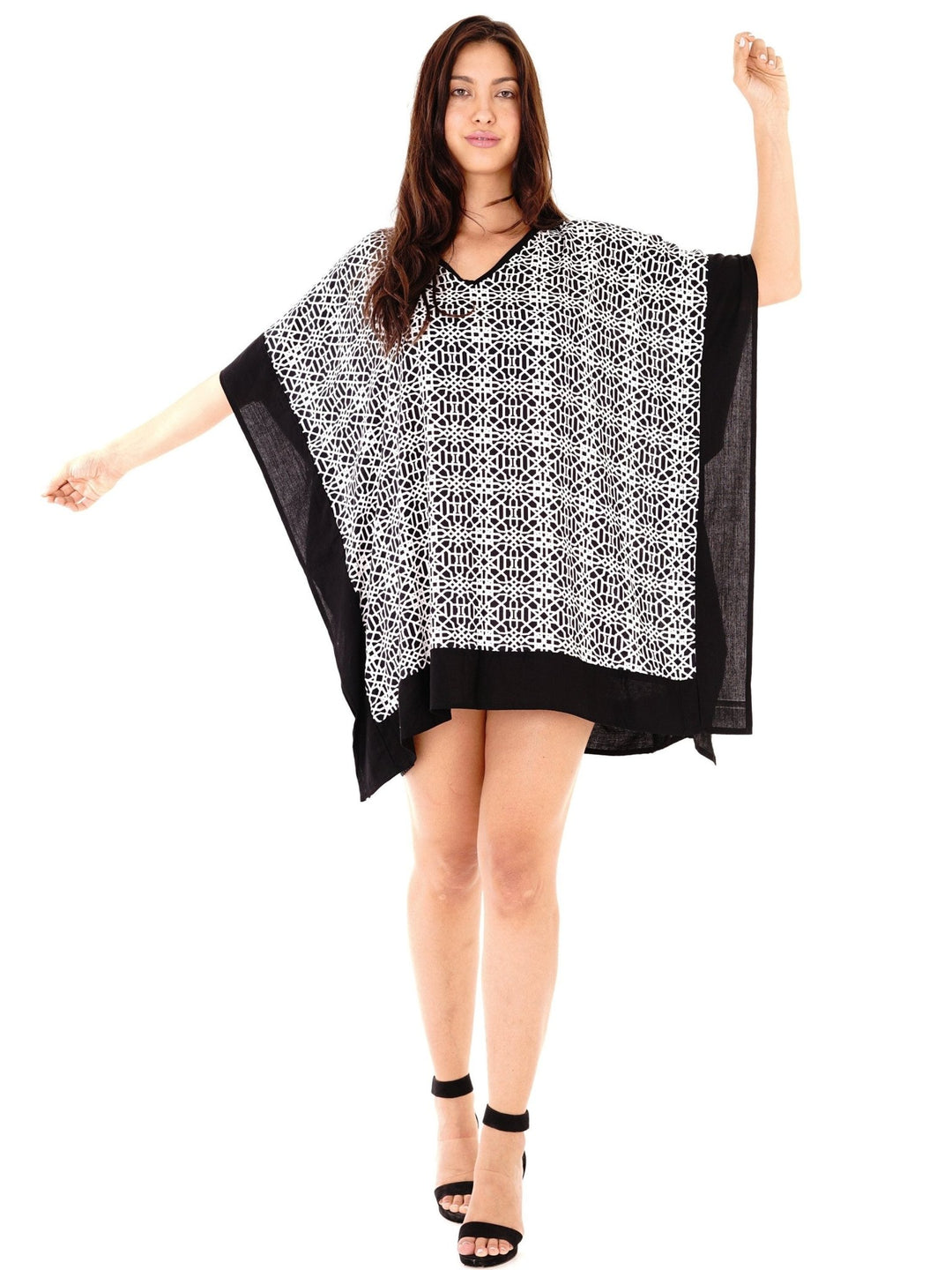 Kelsey Boho Chic Summer Geometric Print Tunic Dress - Love ShuShi