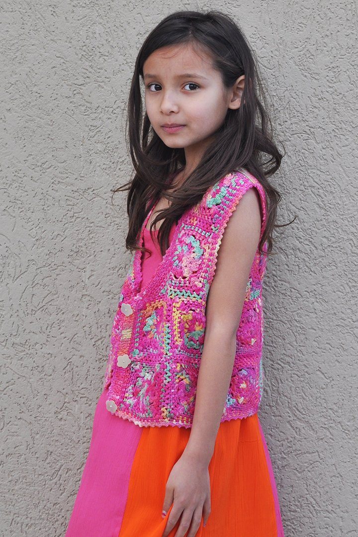 Kids Boho Crochet Vest - Love ShuShi