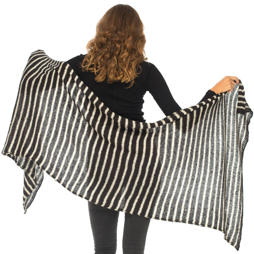 Large Cozy Striped Scarf/Shawl - Love ShuShi