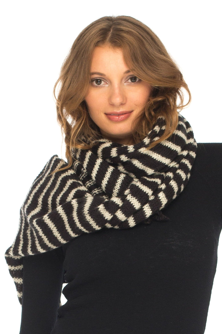 Large Cozy Striped Scarf/Shawl - Love ShuShi