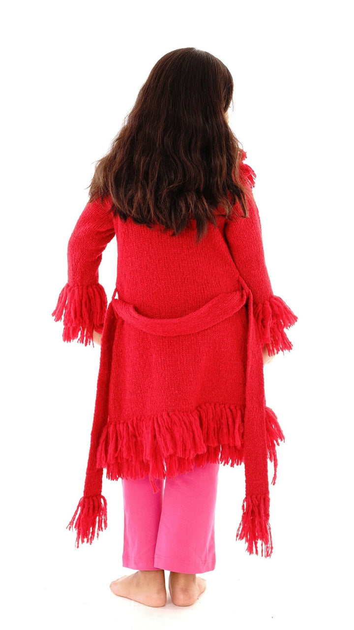 Long Fringed Warm Sweater Jacket - Love ShuShi