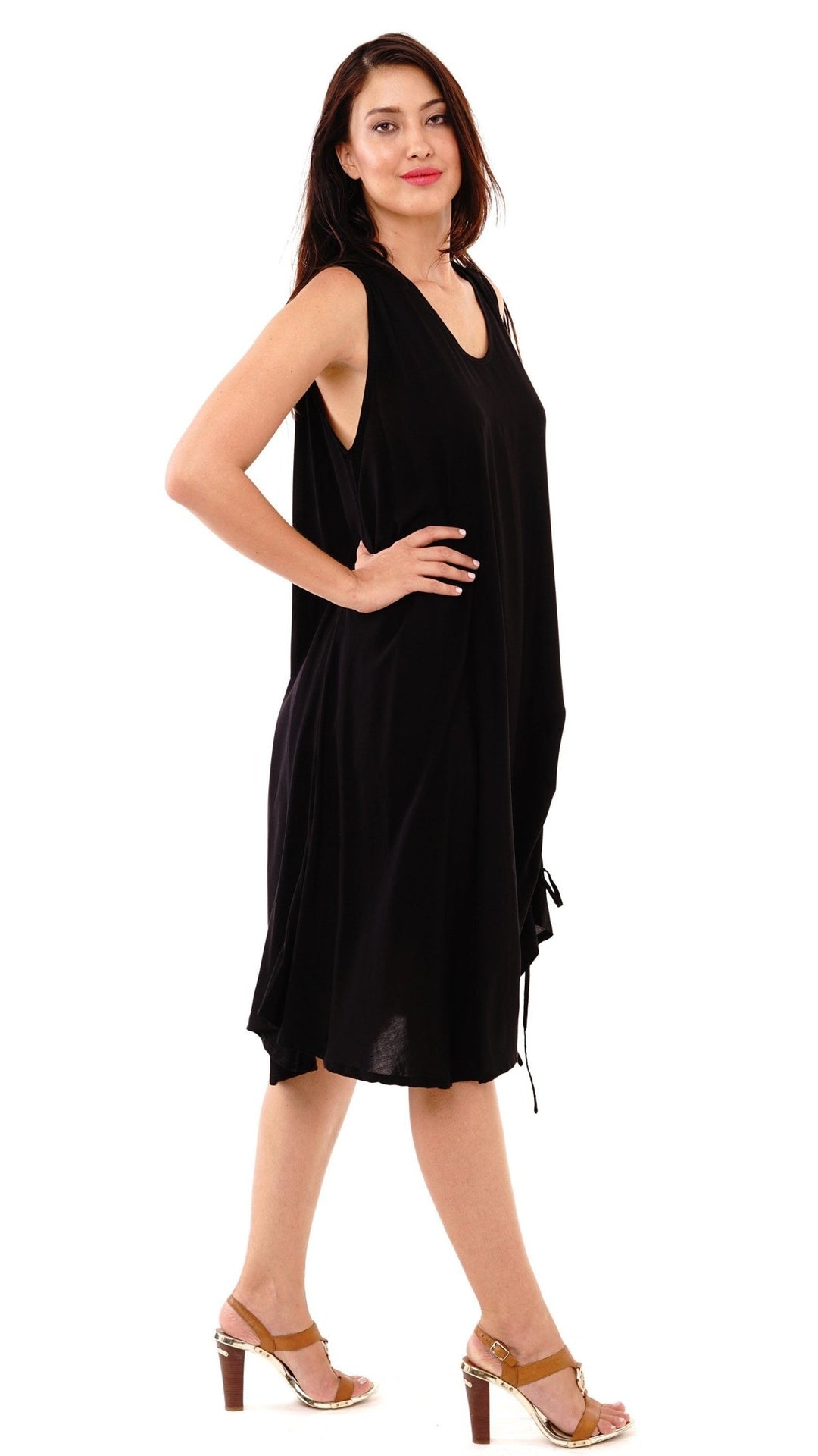 Maggie Crew Neck Sleeveless Tank Knee Length Summer Dress - Love ShuShi