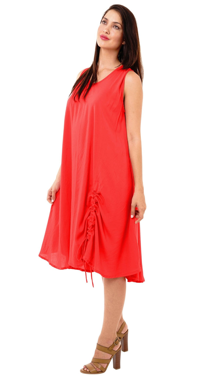 Maggie Crew Neck Sleeveless Tank Knee Length Summer Dress - Love ShuShi