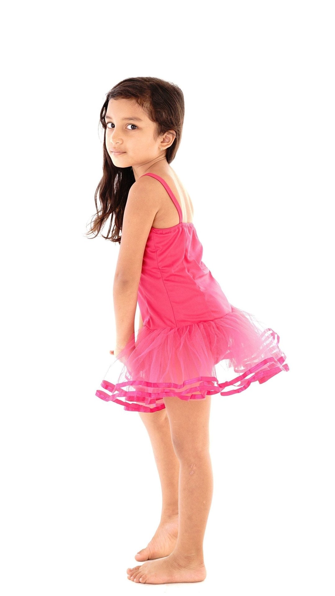 Princess Leotard Dress with Sequin Heart Design and Tutu - Love ShuShi