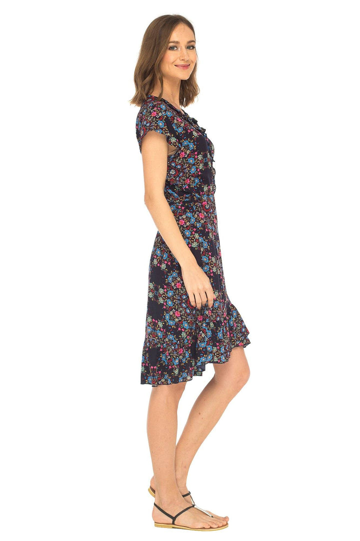 Short Floral Summer Wrap Dress - Love ShuShi