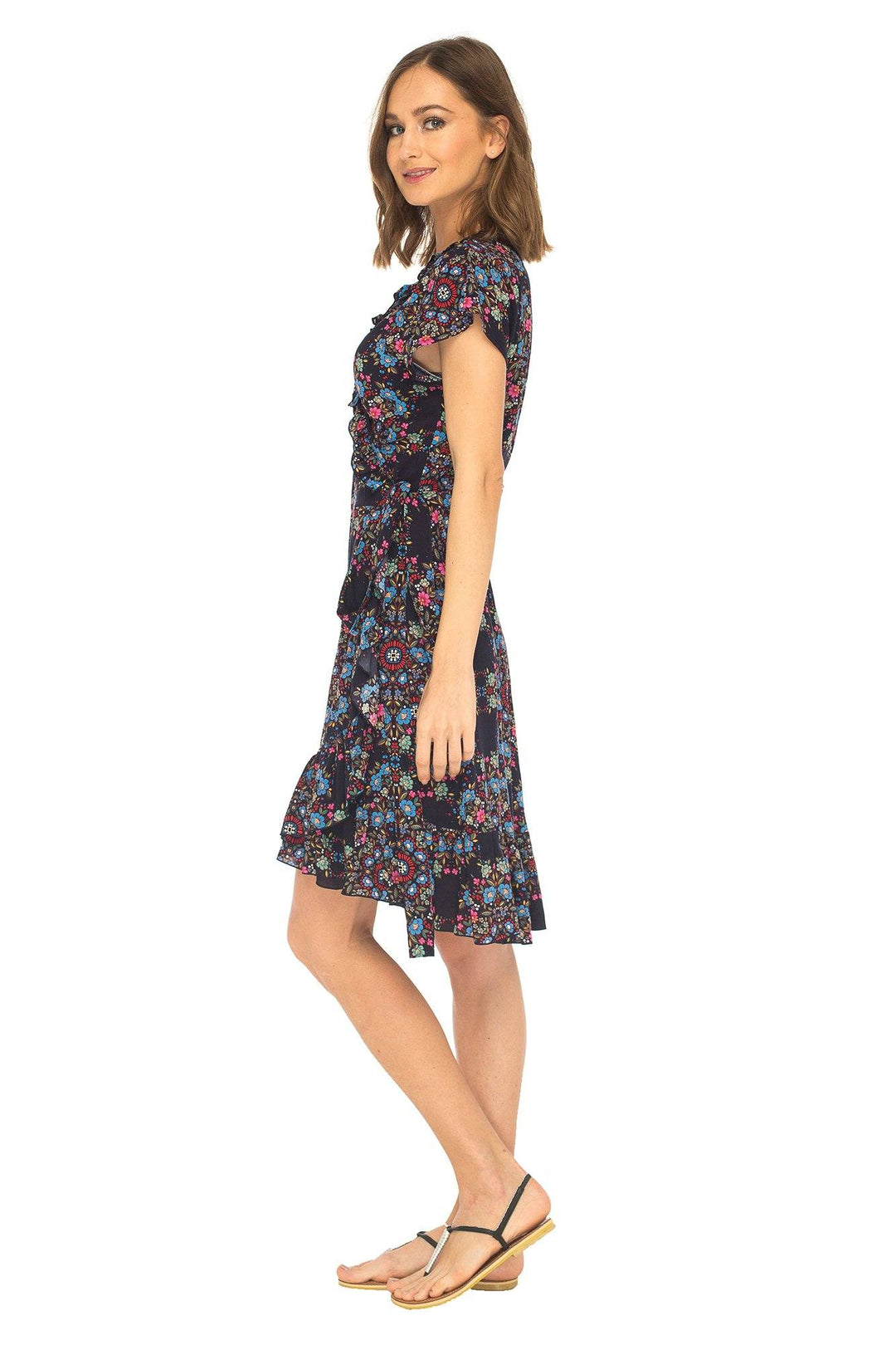 Short Floral Summer Wrap Dress - Love ShuShi