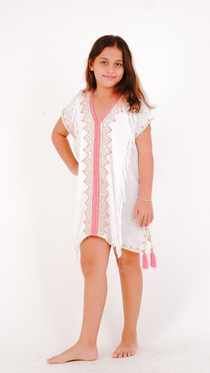 SHU - SHI Girls Swimwear Cover Ups - Tunic Dress, Short Kaftan Beach Dresses for Kids & Toddlers - Love ShuShi