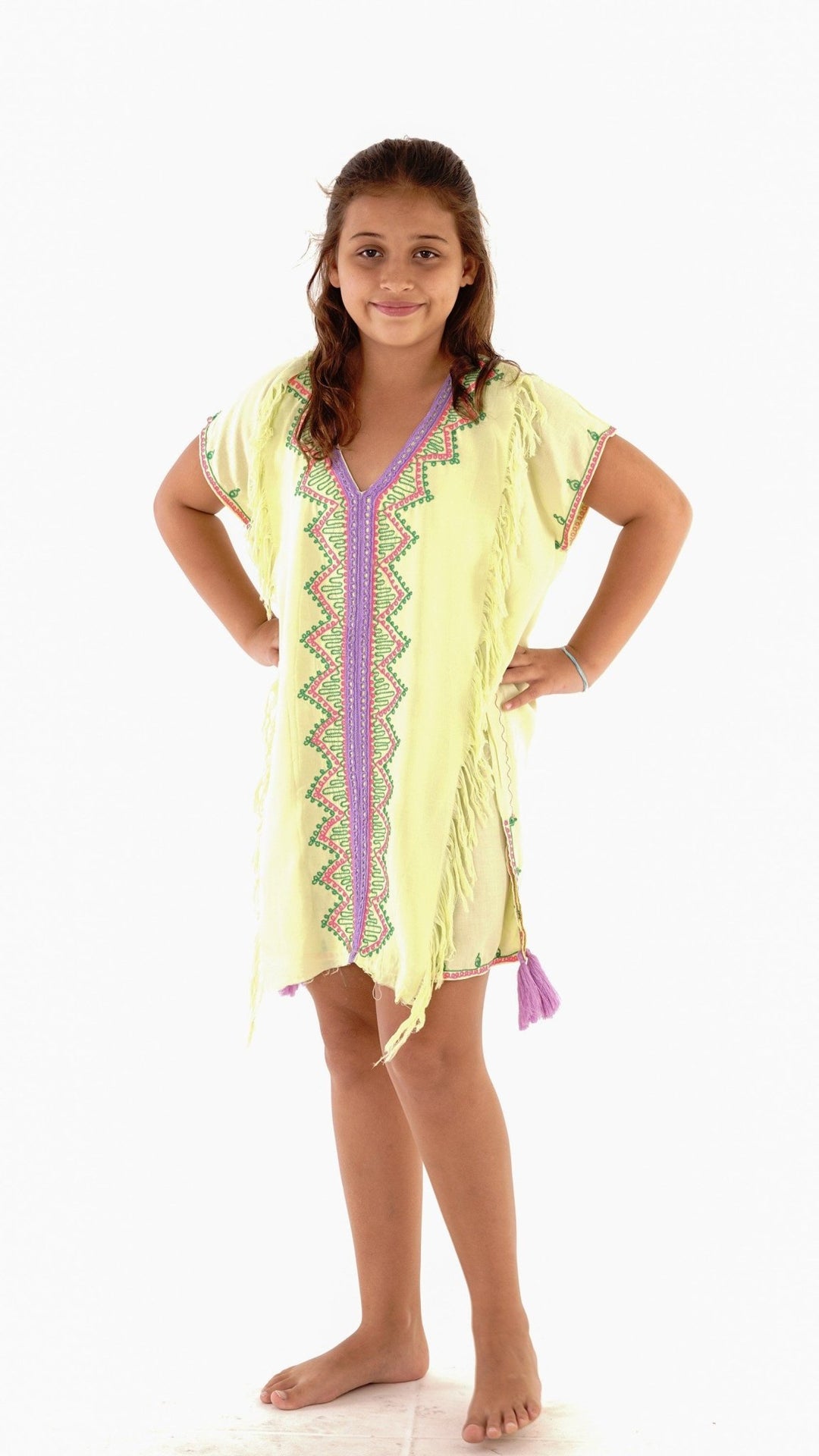 SHU - SHI Girls Swimwear Cover Ups - Tunic Dress, Short Kaftan Beach Dresses for Kids & Toddlers - Love ShuShi