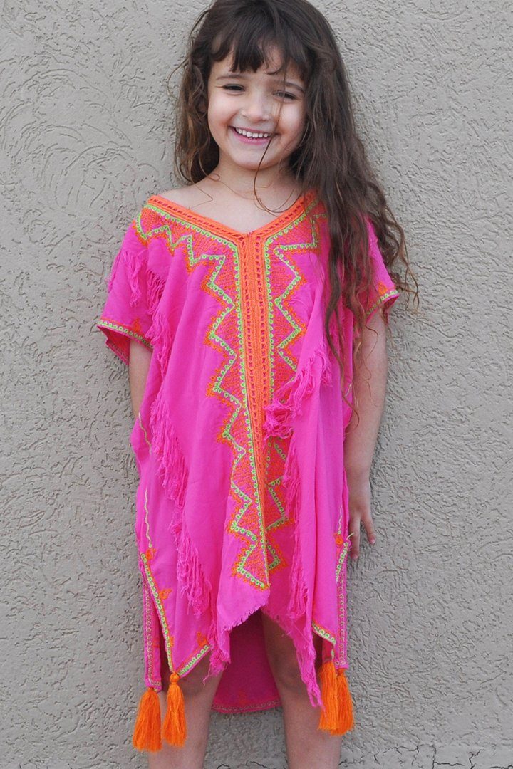 SHU - SHI Girls Swimwear Cover Ups - Tunic Dress, Short Kaftan Beach Dresses for Kids & Toddlers - Love ShuShi