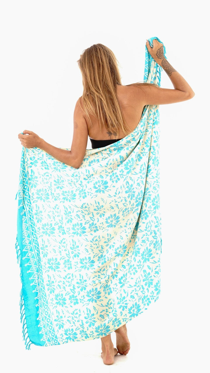 SHU - SHI Natural Floral Print Sarong - Love ShuShi