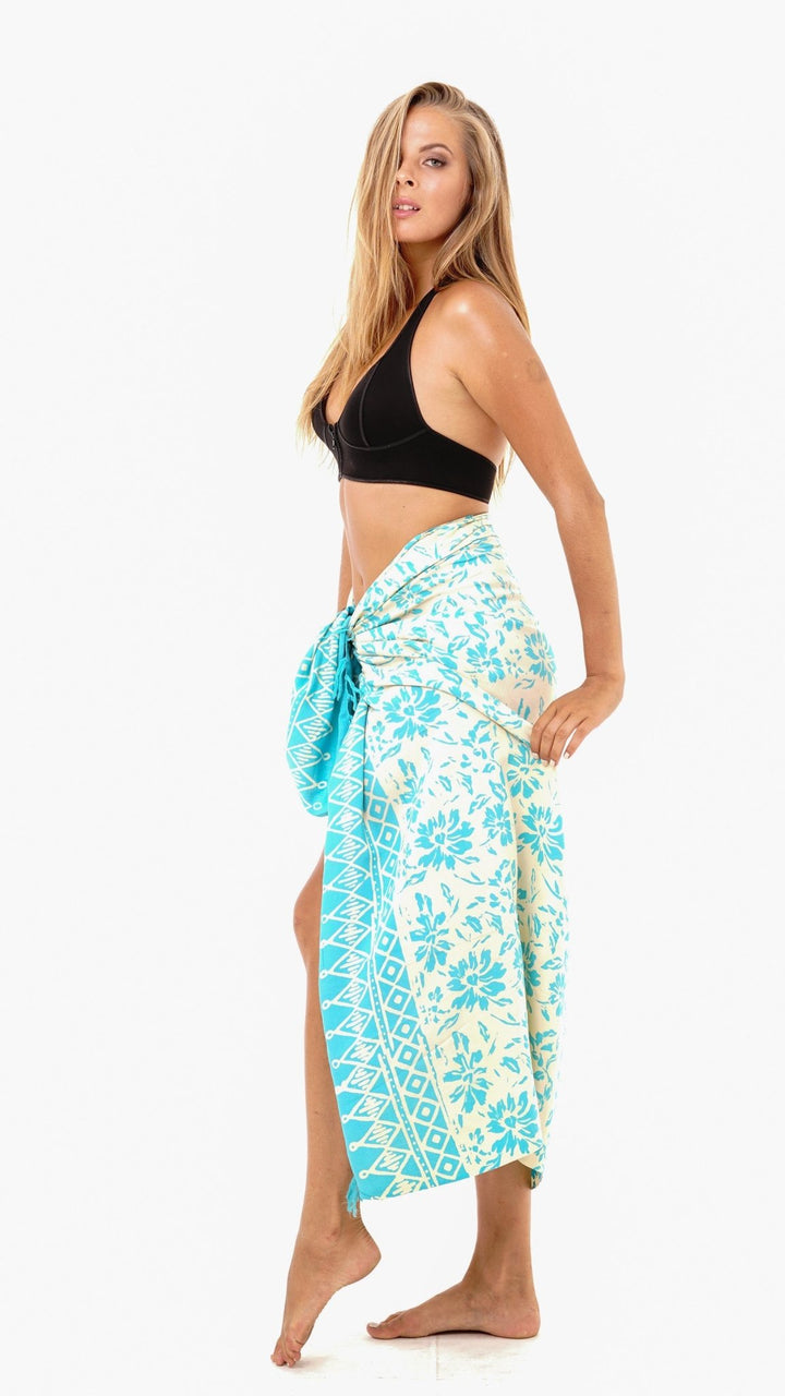 SHU - SHI Natural Floral Print Sarong - Love ShuShi