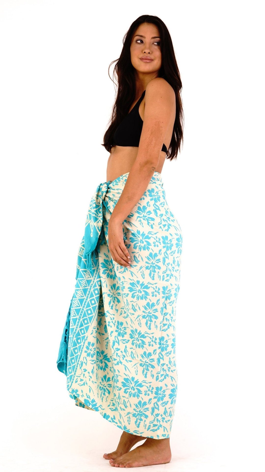 SHU - SHI Natural Floral Print Sarong - Love ShuShi