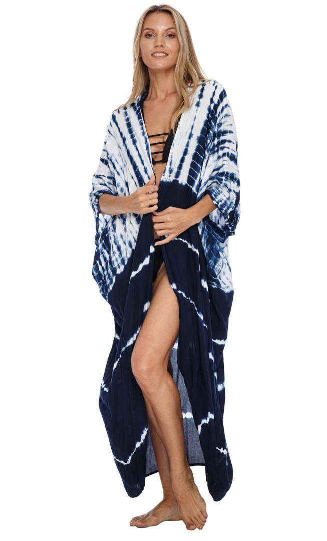 SHU - SHI Plus Size Tie Dye Kimono Cardigans for Women - Oversized Swimsuit Beach Cover Ups - Love ShuShi