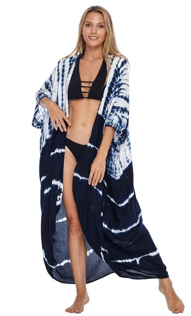 SHU - SHI Plus Size Tie Dye Kimono Cardigans for Women - Oversized Swimsuit Beach Cover Ups - Love ShuShi