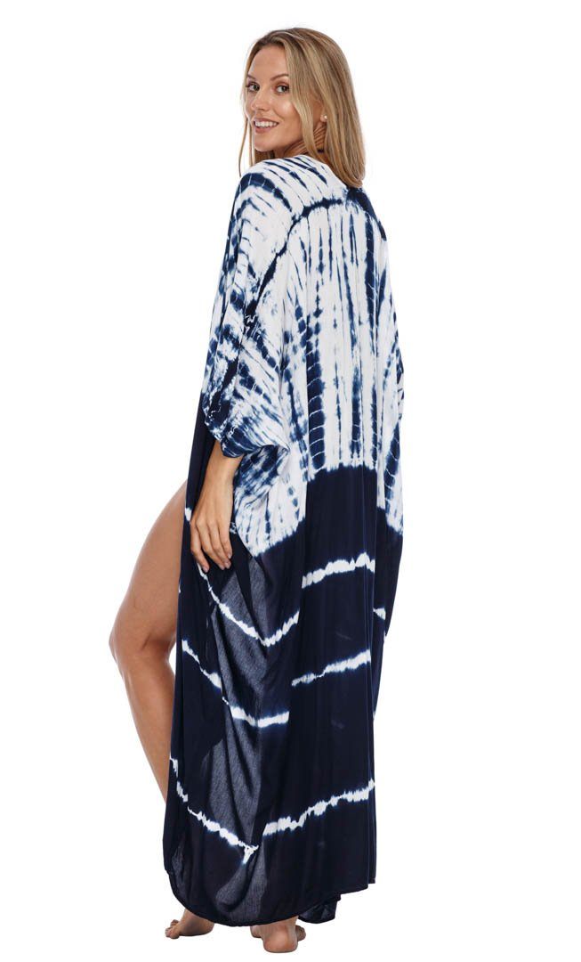 SHU - SHI Plus Size Tie Dye Kimono Cardigans for Women - Oversized Swimsuit Beach Cover Ups - Love ShuShi