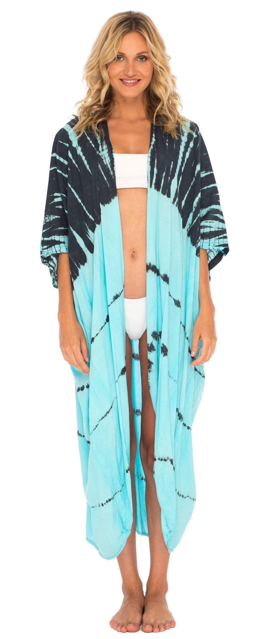 SHU - SHI Plus Size Tie Dye Kimono Cardigans for Women - Oversized Swimsuit Beach Cover Ups - Love ShuShi