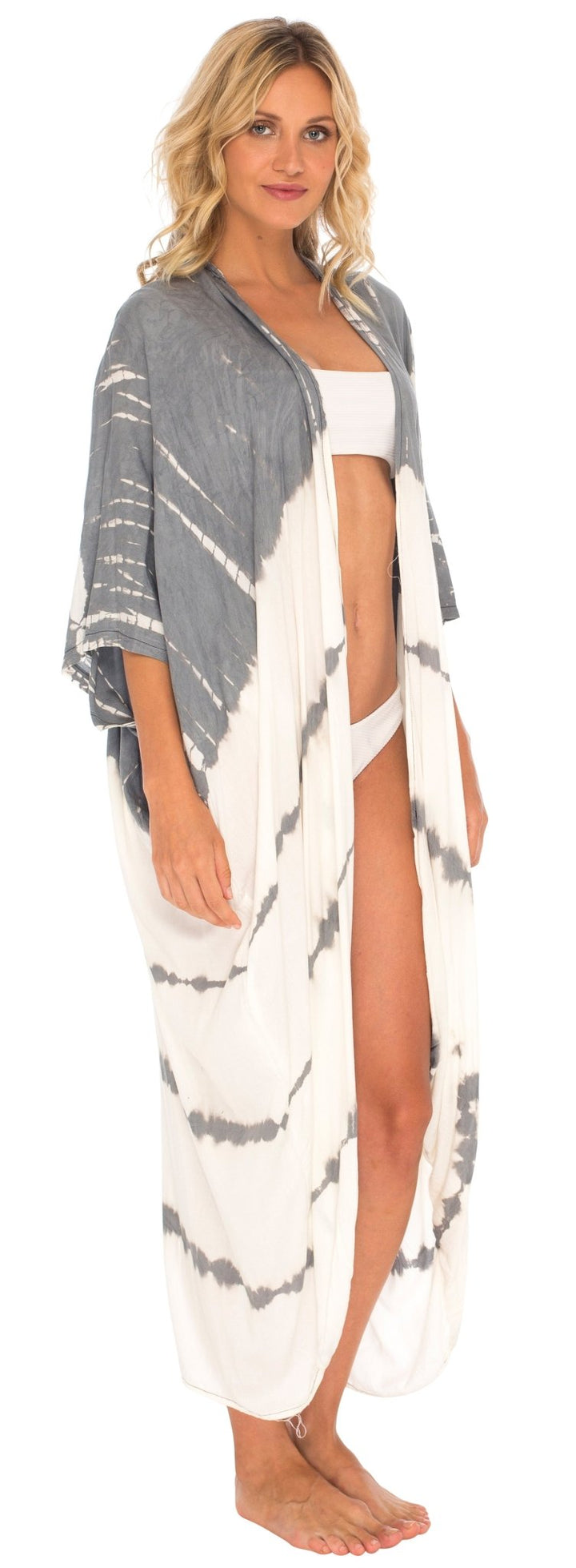 SHU - SHI Plus Size Tie Dye Kimono Cardigans for Women - Oversized Swimsuit Beach Cover Ups - Love ShuShi