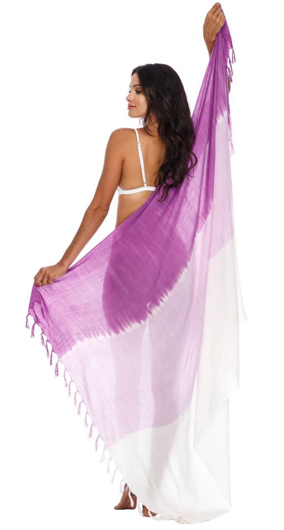 SHU - SHI Sarong Wraps For Women Beach Cover Up Skirt Swimsuit Wrap Pareo Coverups Ombre Tie Dye - Love ShuShi