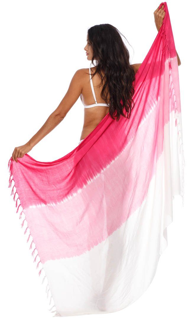 SHU - SHI Sarong Wraps For Women Beach Cover Up Skirt Swimsuit Wrap Pareo Coverups Ombre Tie Dye - Love ShuShi